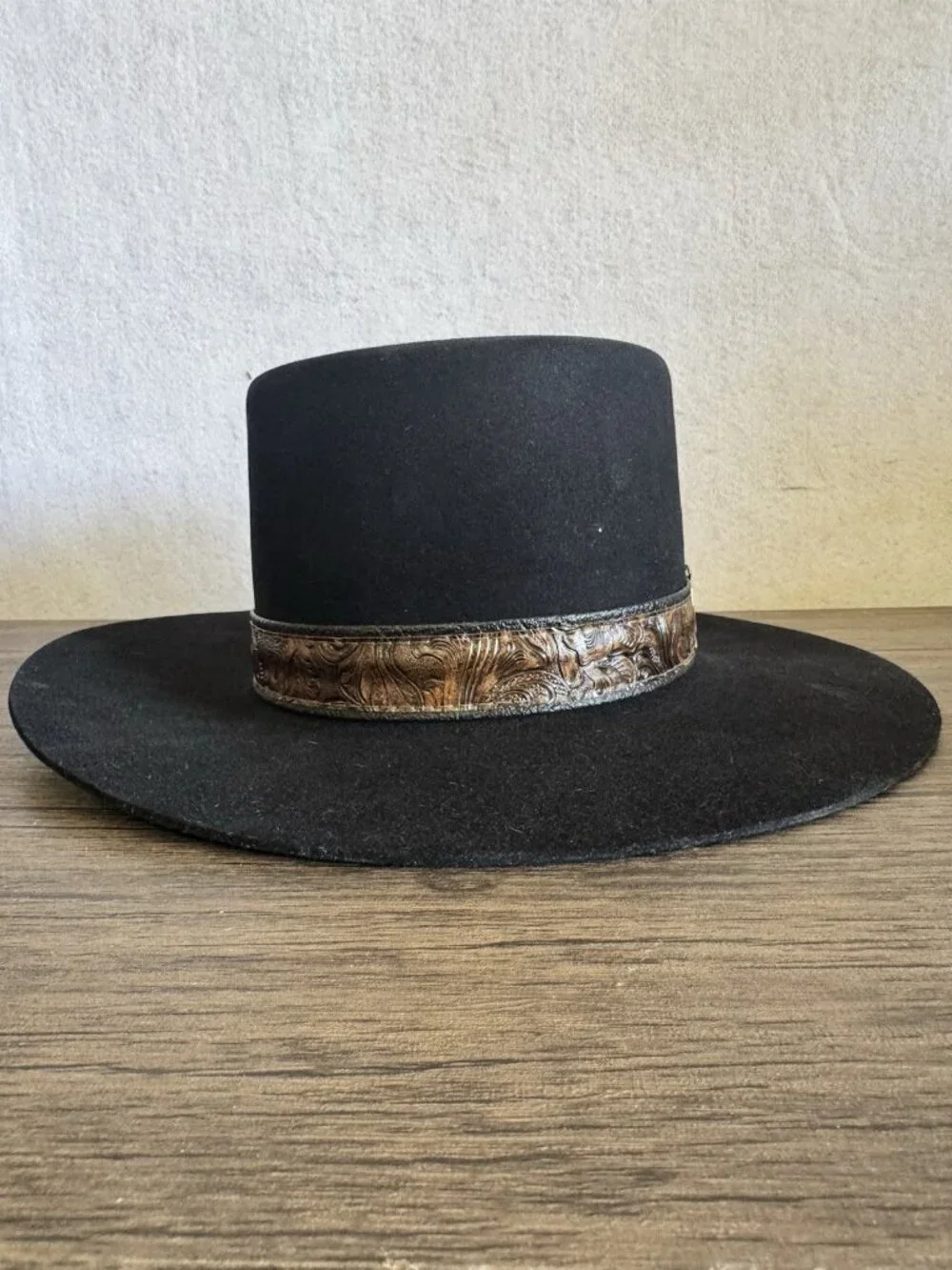 Stetson 3X Beaver Revenger Vintage Black Cowboy Hat Sz 7